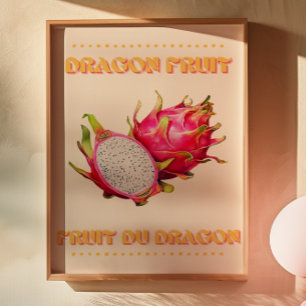 Dragon Fruit   Frucht Du Dragon French Fruit Poste Poster
