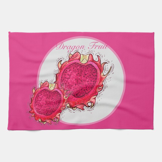 Dragon Fruit Kitchen Handtücher (Horizontal)