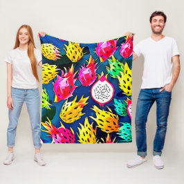 Dragon Fruit Pattern Art Fleecedecke