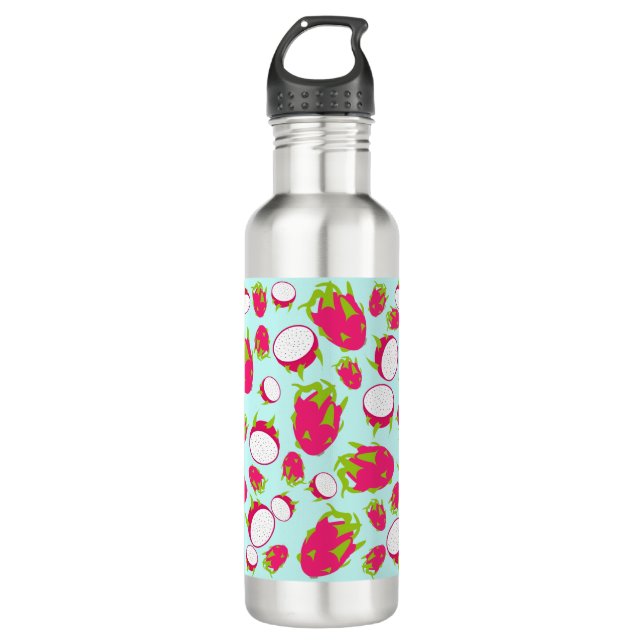 Dragon Fruit Pattern Edelstahlflasche (Vorderseite)