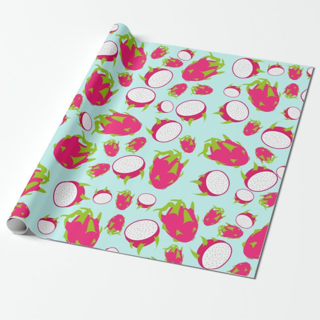 Dragon Fruit Pattern Geschenkpapier (Ungerollt)