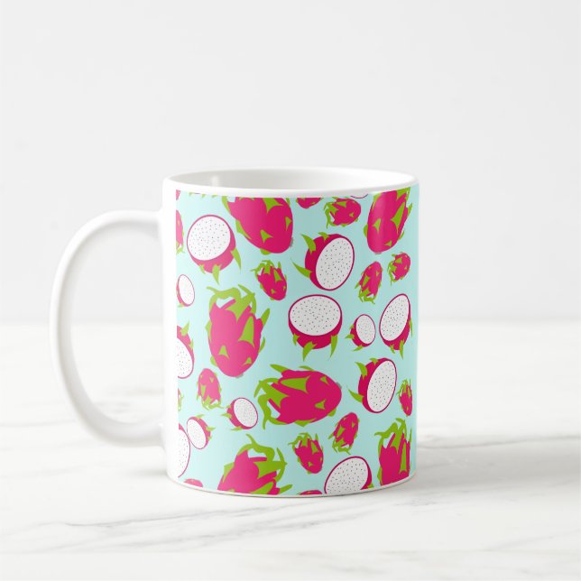 Dragon Fruit Pattern Kaffeetasse (Links)
