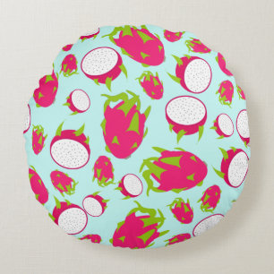 Dragon Fruit Pattern Rundes Kissen