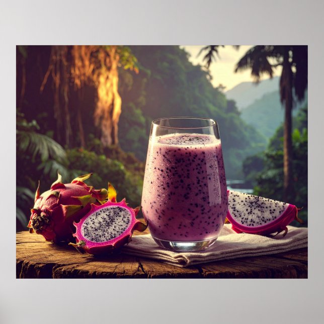 DRAGON FRUIT - PITAHAYA - EXOTIC FRUITS POSTER (Vorne)