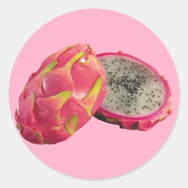 Dragon Fruit Runder Aufkleber (Vorderseite)