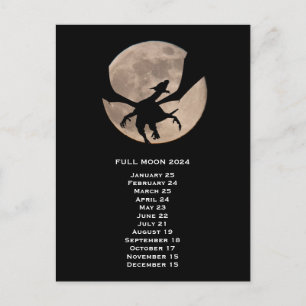 Dragon Full Moon 2024 Europe Date Postkarte