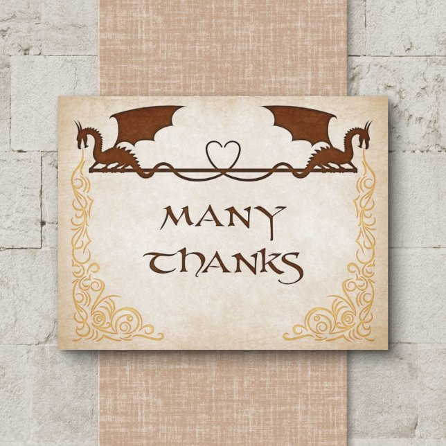 Dragon Gamer Fantasy Dankeskarte (Von Creator hochgeladen)