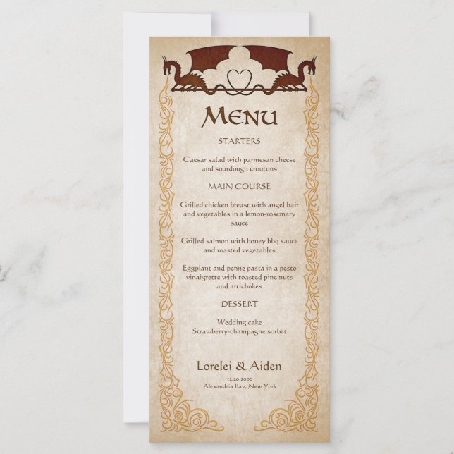 Dragon Gamer Fantasy Menu (Vorderseite)