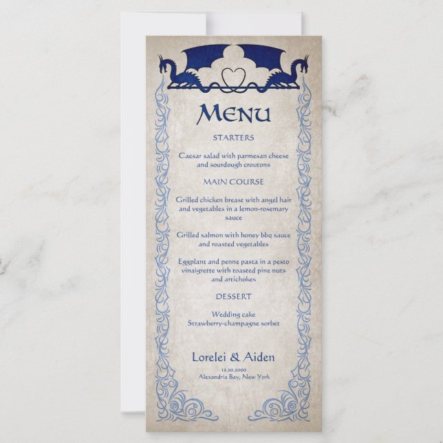 Dragon Gamer Fantasy Menu (Vorderseite)