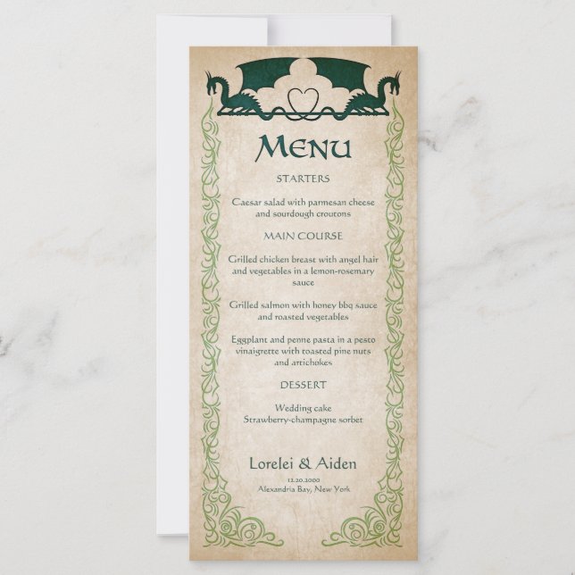 Dragon Gamer Fantasy Menu (Vorderseite)