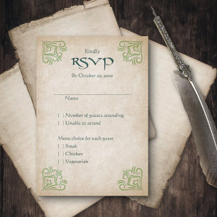 Dragon Gamer Fantasy RSVP Karte