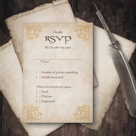 Dragon Gamer Fantasy RSVP Karte