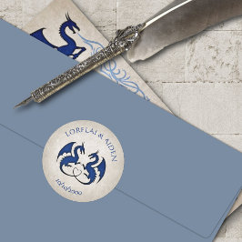 Dragon Gamer Fantasy Runder Aufkleber