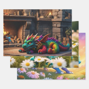 Dragon Geschenkpapier Set