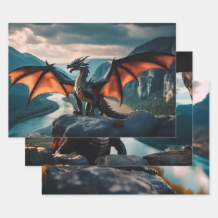 Dragon Geschenkpapier Set
