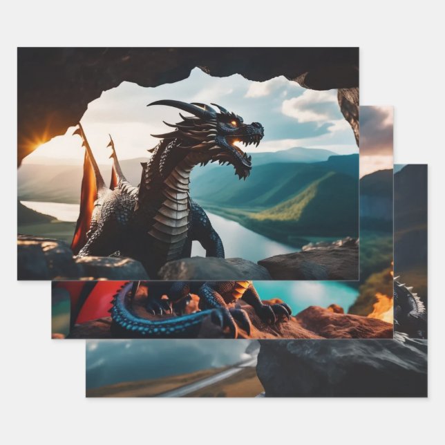 Dragon Geschenkpapier Set (Set)