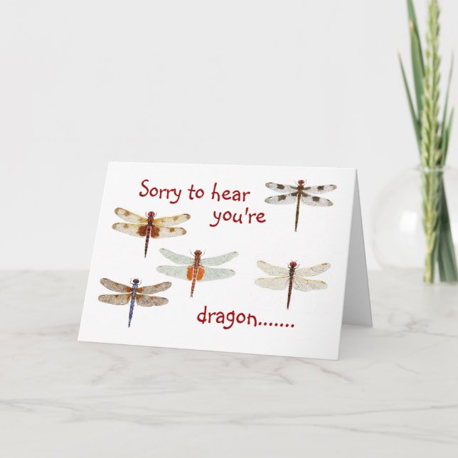 Dragon Get Well Card Karte (Vorderseite)