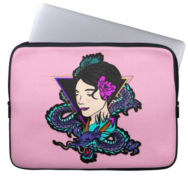 Dragon Girl Laptopschutzhülle (Vorderseite)