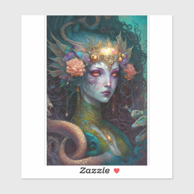Dragon Goddess Queen Fantasy Art Aufkleber (Blatt)