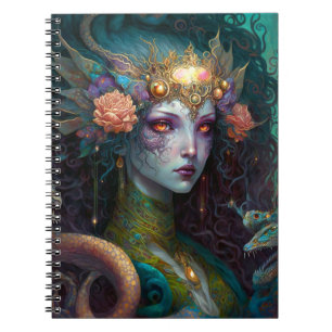 Dragon Goddess Queen Fantasy Art Notizblock