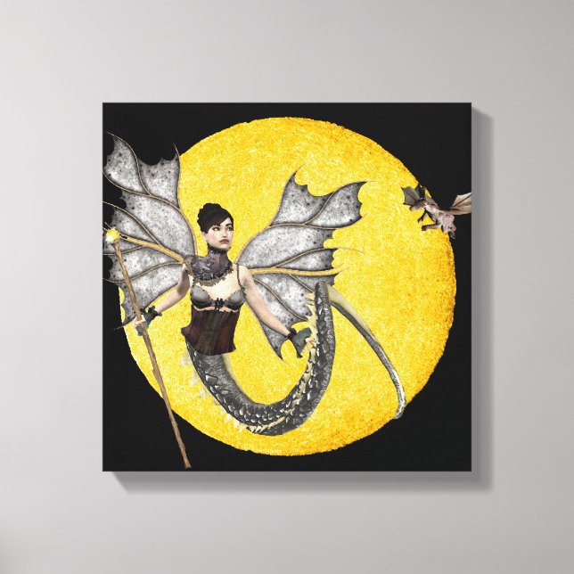 Dragon Goddess Wrapped Canvas Leinwanddruck (Vorderseite)