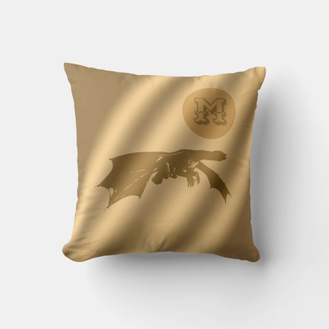 Dragon Gold Luxury Monogram Kissen (Vorderseite)