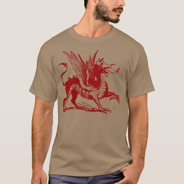Dragon Graving - Ruby Red T-Shirt (Vorderseite)