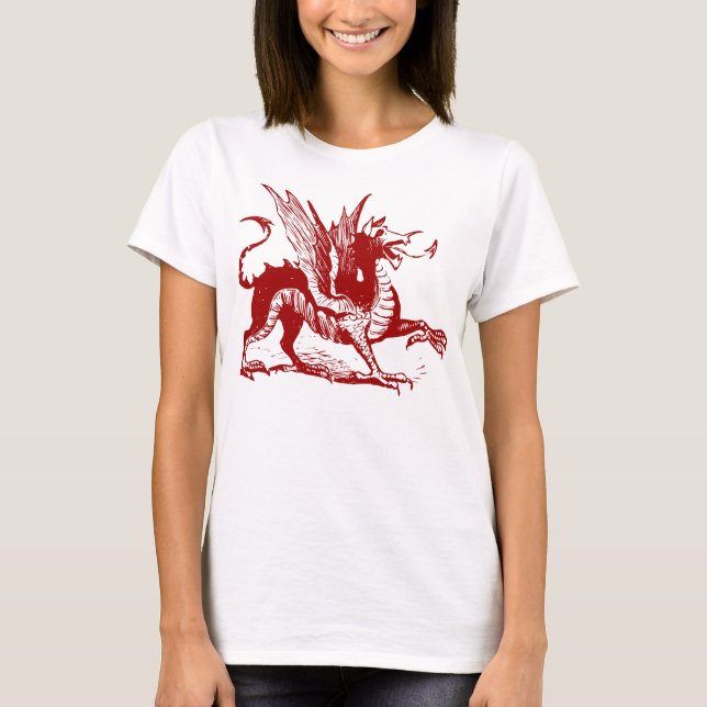 Dragon Graving - Ruby Red T-Shirt (Vorderseite)