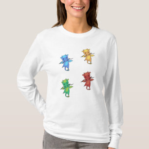 Dragon Green Blue Faible Tale Niedlicher Tiere für T-Shirt