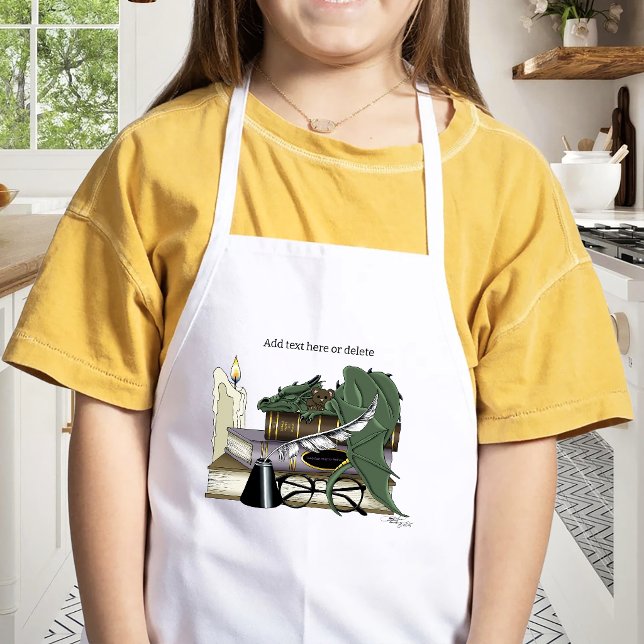 Dragon Green Sleeping Books Kinderschürze (Von Creator hochgeladen)