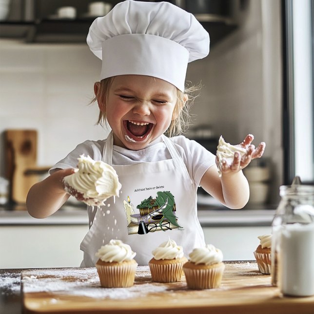 Dragon Green Sleeping Books Kinderschürze (Von Creator hochgeladen)