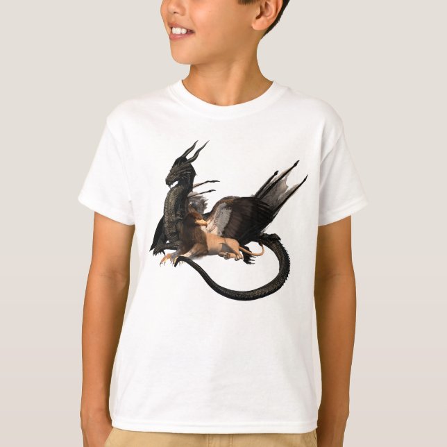 Dragon Griffin Mythological Beasts T-Shirt (Vorderseite)