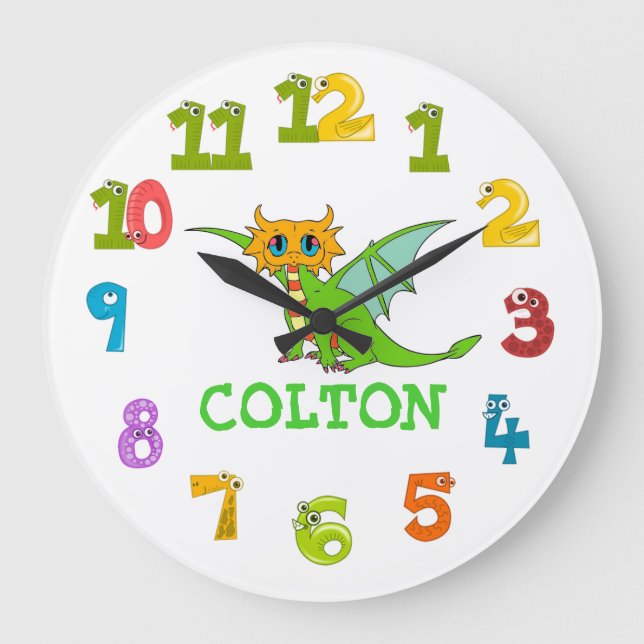 Dragon Große Wanduhr (Vorderseite)