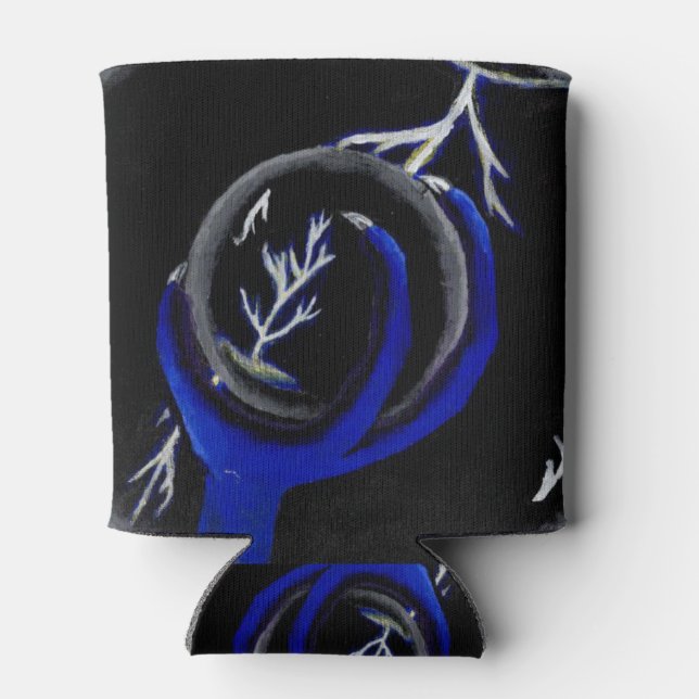 Dragon hält den Kristallball fest, um Blitzschlag  Dosenkühler (Rückseite)