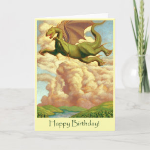 Dragon Happy Birthday Card Karte