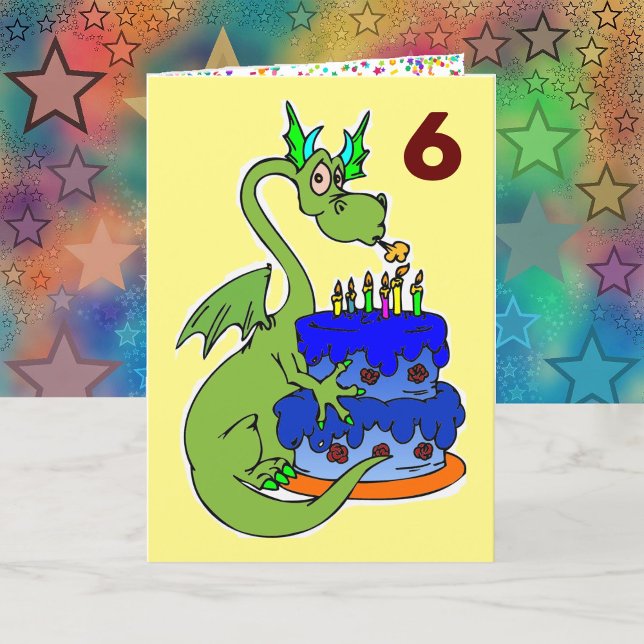 Dragon Happy Birthday Wish Boy's Personalisierter  Karte (Von Creator hochgeladen)