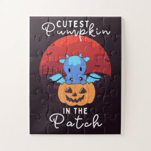 Dragon Happy Halloween niedlicher Kürbis im Pflast Puzzle