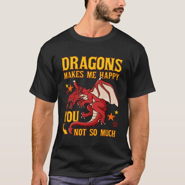 Dragon Head Funny Niedlich Fantasy Creative 3 T-Shirt (Vorderseite)