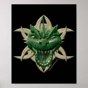 Dragon Head - Green Poster