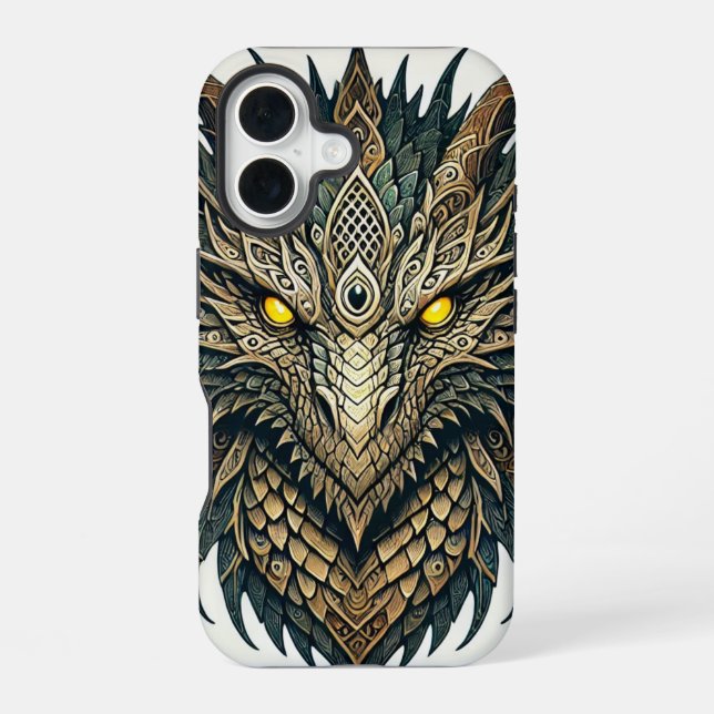 Dragon Head iPhone 16 Hülle (Rückseite)