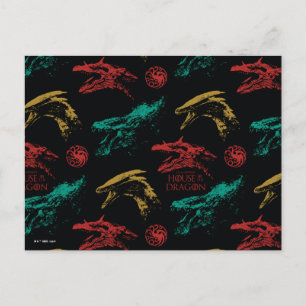 Dragon Head Pattern Postkarte