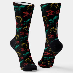Dragon Head Pattern Socken