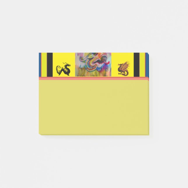 Dragon Head Post-It Notes Post-it Klebezettel (Vorderseite)