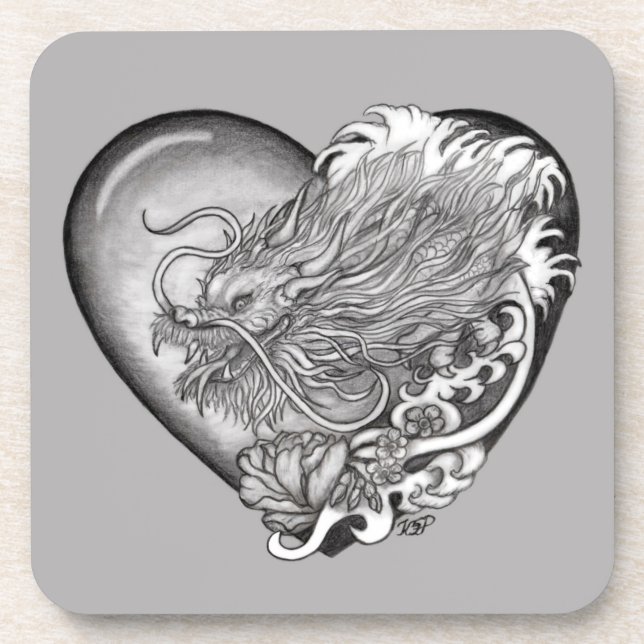 Dragon Heart Getränkeuntersetzer (Vorderseite)