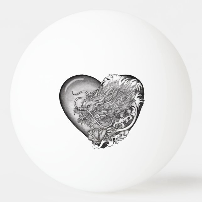 Dragon Heart Tischtennisball (Vorderseite)