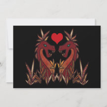 Dragon Hearts Valentinstag Card