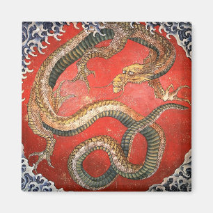 Dragon, Hokusai Japanisch Bildende Kunst Magnet