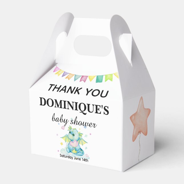 Dragon Holding Heart - Baby Shower Fevor Box Geschenkschachtel (Vorderseite)