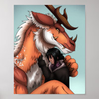 Dragon Hug Poster