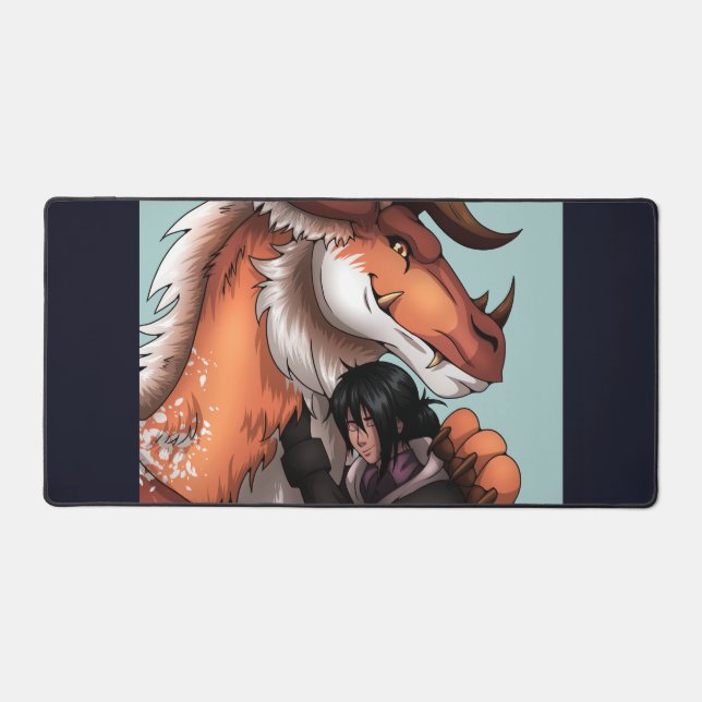 Dragon Hug Schreibtischunterlage (Vorderseite)